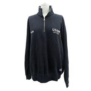 vintage mens roots 2002 olympics quarter zip sweatshirt